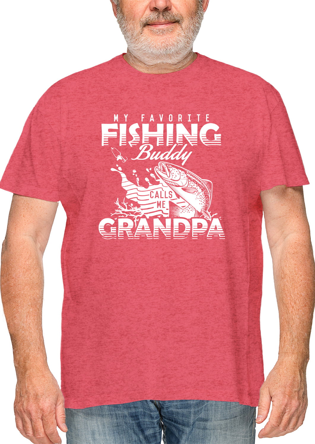 Fishing Grandpa, Fishing T Shirts for Men, Sweet Gift for Gramps, Green 3XL