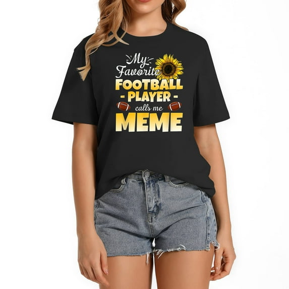 My Favorite Football Player Calls Me Meme Comfortable & Stylish Women's Summer Top with Unique Graphics