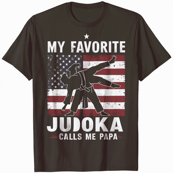 My Favorite Judoka Calls Me Papa Funny Judo Dad T-Shirt