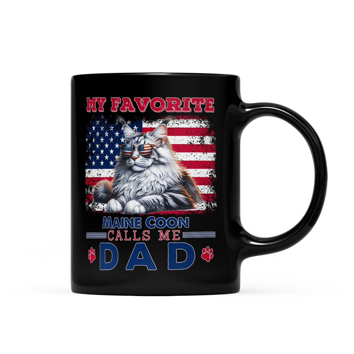 Funny Maine Coon Cat Mug - 11 Oz Ceramic, "Because People Are Dicks" Saying, Gift For Cat Owners