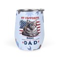 thumbnail image 1 of My Favorite Manx Calls Me Dad. Happy Father's Day 12oz Stainless Steel Wine Tumbler Insulated Cup with Lid Cat Lover Kitten Owner Gifts - 00005, 1 of 5