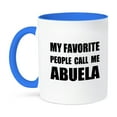 thumbnail image 1 of 3dRose, My Favorite People Call Me Abuela fun Spanish text design for grandma, 15oz Two-Tone Blue Mug, 1 of 7