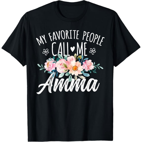 My Favorite People Call Me Amma Floral Birthday Amma T-Shirt Unisex S-5XL Hot Trending Shirt, not genuine