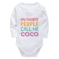 thumbnail image 1 of My Favorite People Call Me Coco Take Home Outfit for Baby Boy Long Sleeve Boy Rompers White 0-3 Months Baby Boy Suit, 1 of 2
