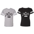 thumbnail image 1 of My Favorite People Call Me Dad Mom Matching Couple Cotton Jerseys (Men Heather / Women Black) (Men L / Women XL), 1 of 3