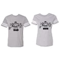 thumbnail image 1 of My Favorite People Call Me Dad Mom Matching Couple Cotton Jerseys (Men Heather / Women Heather) (Men S / Women L), 1 of 3