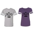 thumbnail image 1 of My Favorite People Call Me Dad Mom Matching Couple Cotton Jerseys (Men Heather / Women Purple) (Men XL / Women M), 1 of 3