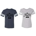 thumbnail image 1 of My Favorite People Call Me Dad Mom Matching Couple Cotton Jerseys (Men Navy / Women Heather) (Men L / Women L), 1 of 3