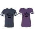 thumbnail image 1 of My Favorite People Call Me Dad Mom Matching Couple Cotton Jerseys (Men Navy / Women Purple) (Men M / Women XL), 1 of 3