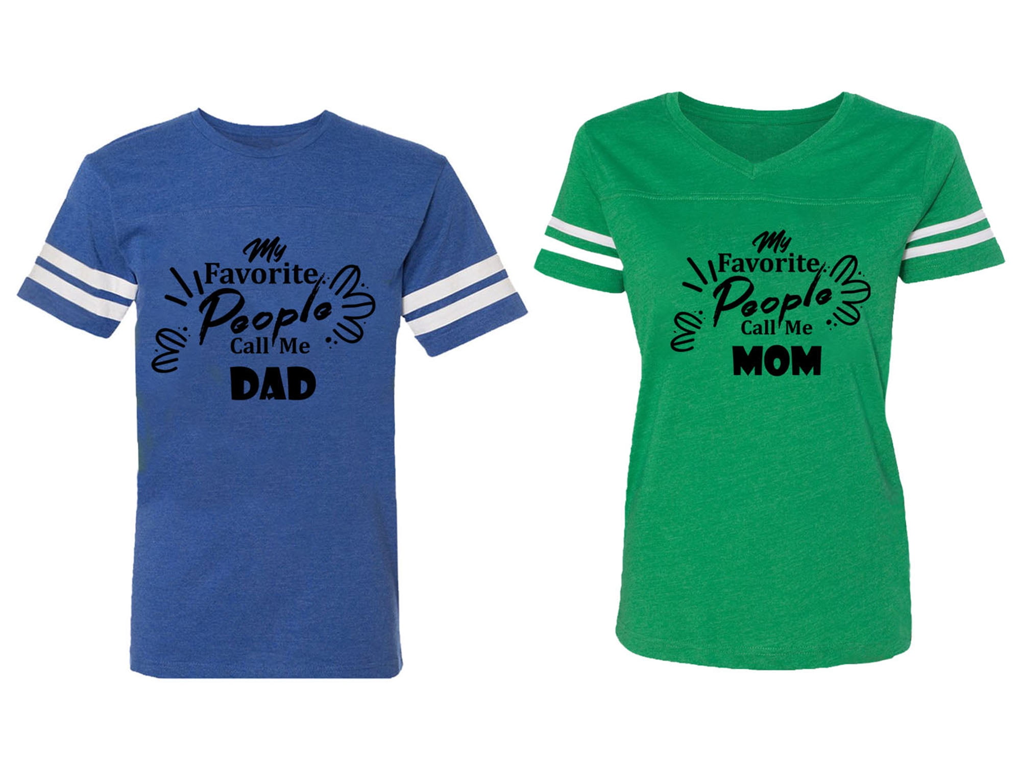 My Favorite People Call Me Dad Mom Matching Couple Cotton Jerseys (Men ...