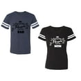 thumbnail image 1 of My Favorite People Call Me Dad Mom Unisex Couple Matching Cotton Jersey style T-Shirt Contrasting stripes on sleeves (Men Navy / Women Black) (Men S / Women M), 1 of 3