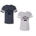 thumbnail image 1 of My Favorite People Call Me Dad Mom Unisex Couple Matching Cotton Jersey style T-Shirt Contrasting stripes on sleeves (Men Navy / Women Heather) (Men XL / Women S), 1 of 3