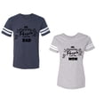 thumbnail image 1 of My Favorite People Call Me Dad Mom Unisex Couple Matching Cotton Jersey style T-Shirt Contrasting stripes on sleeves (Men Navy / Women Heather) (Men XL / Women XXL), 1 of 3