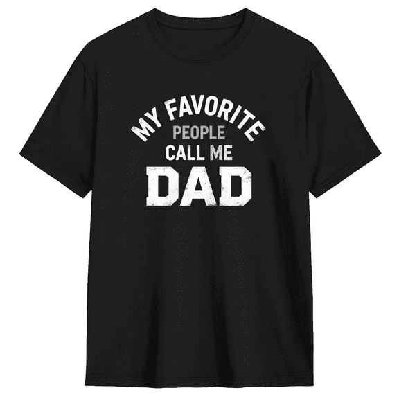My Favorite People Call Me Dad Retro Graphic Tee For Men, Dad Gift Funny Cotton Short Sleeves T-Shirt