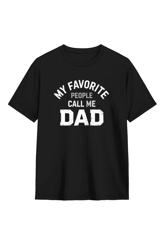 My Favorite People Call Me Dad Retro Graphic Tee For Men, Dad Gift Funny Cotton Short Sleeves T-Shirt
