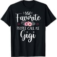 thumbnail image 1 of My Favorite People Call Me Gigi Shirt Floral Mother's Day T-ShirtMen and women, Black T-shirt, size: Extra large, 1 of 4
