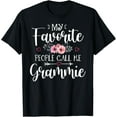 thumbnail image 1 of My Favorite People Call Me Grammie Funny Floral Mother's Day T-ShirtMen and women, Black T-shirt, size: Extra large, 1 of 4