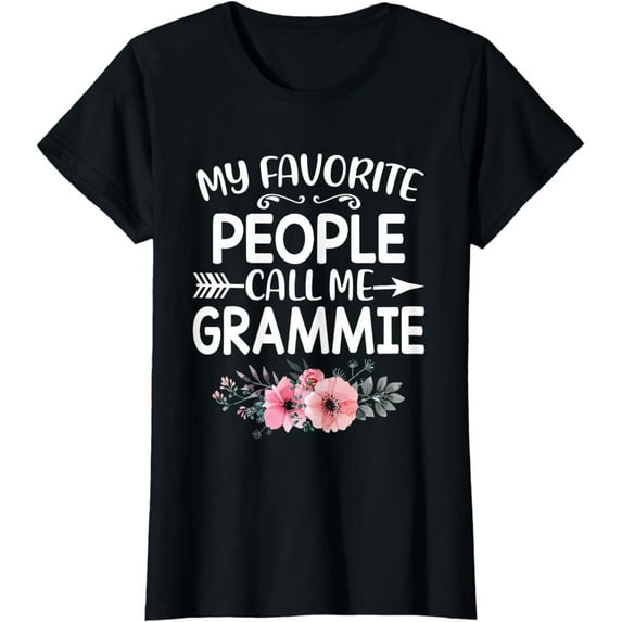 My Favorite People Call Me Grammie Funny Floral Mother's Day T-Shirt