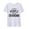 thumbnail image 1 of My Favorite People Call Me Grandma Women T-Shirt Nana Mother's Day Casual Cute Graphics Shirts Short Sleeve Tops Gift Tee White Medium, 1 of 3