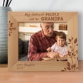 thumbnail image 1 of My Favorite People Call Me Grandpa Personalized Wooden Frame-10" x 8" Brown Horizontal, 1 of 1