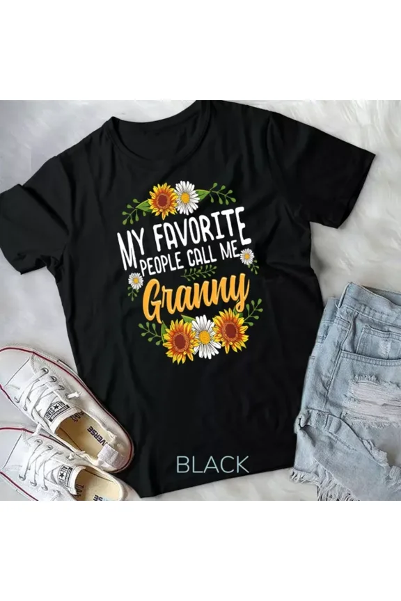 My Favorite People Call Me Granny Shirt Thanksgiving Gifts Unisex T-Shirt Unisex S-5XL Hot Trending Shirt, Vintage Birthday Gift
