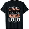 thumbnail image 1 of My Favorite People Call Me Lolo Retro Men Father's Day T-Shirt, 1 of 3