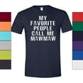 thumbnail image 1 of My Favorite People Call Me Mawmaw Women's T Shirt Gift for Grandma and Mothers Day Tee Navy, 1 of 2