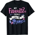 thumbnail image 1 of My Favorite People Call Me Meme Grandma Mothers day Floral T-Shirt Black X-Large, 1 of 4