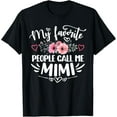 thumbnail image 1 of My Favorite People Call Me Mimi Funny Mother's Day Grandma T-ShirtMen's and women's short-sleeved pure cotton shirts, 1 of 6