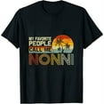thumbnail image 1 of My Favorite People Call Me Nonni Vintage Retro Funny Nonni T Shirt Black Small, 1 of 5