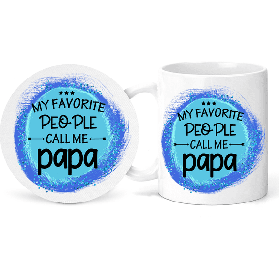 My Favorite People Call Me Papa Father's Day Birthday Dad Papa Mug Gift Set