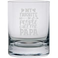 thumbnail image 1 of My Favorite People Call Me Papa Father's Day Etched 11oz Crystal Rocks Whisky Glass, 1 of 1
