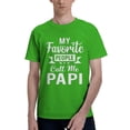 thumbnail image 1 of My Favorite People Call Me Papi Men'S Basic Short Sleeve T-Shirt Green 5x-Large, 1 of 5