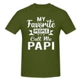 thumbnail image 1 of My Favorite People Call Me Papi Men'S Basic Short Sleeve T-Shirt Moss Green 3x-Large, 1 of 5
