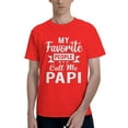thumbnail image 1 of My Favorite People Call Me Papi Men'S Basic Short Sleeve T-Shirt Red Small, 1 of 5