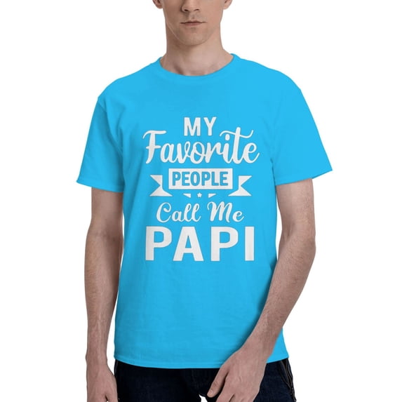 My Favorite People Call Me Papi Men'S Basic Short Sleeve T-Shirt Spider Baby Blue 4x-Large