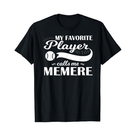My Favorite Player Call Me Memere Baseball Pitcher T-Shirt Size S-5XL