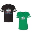 thumbnail image 1 of My Favorite Prince Princess Is My Husband Wife Unisex Couple Matching Cotton Jersey style T-Shirt Contrasting stripes on sleeves (Men Black / Women Green) (Men S / Women S), 1 of 3