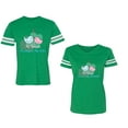 thumbnail image 1 of My Favorite Prince Princess Is My Husband Wife Unisex Couple Matching Cotton Jersey style T-Shirt Contrasting stripes on sleeves (Men Green / Women Green) (Men XL / Women M), 1 of 3
