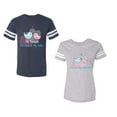 thumbnail image 1 of My Favorite Prince Princess Is My Husband Wife Unisex Couple Matching Cotton Jersey style T-Shirt Contrasting stripes on sleeves (Men Navy / Women Heather) (Men XXL / Women XXL), 1 of 3