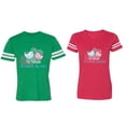 thumbnail image 1 of My Favorite Prince Princess Is My Husband Wife Matching Couple Cotton Jerseys (Men Green / Women Red) (Men L / Women XL), 1 of 3