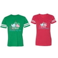 thumbnail image 1 of My Favorite Prince Princess Is My Husband Wife Matching Couple Cotton Jerseys (Men Green / Women Red) (Men M / Women M), 1 of 3
