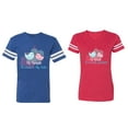 thumbnail image 1 of My Favorite Prince Princess Is My Husband Wife Matching Couple Cotton Jerseys (Men Royal / Women Red) (Men XL / Women S), 1 of 3