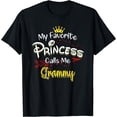 thumbnail image 1 of My Favorite Princess Calls Me Grammy T-Shirt Black Large, 1 of 4