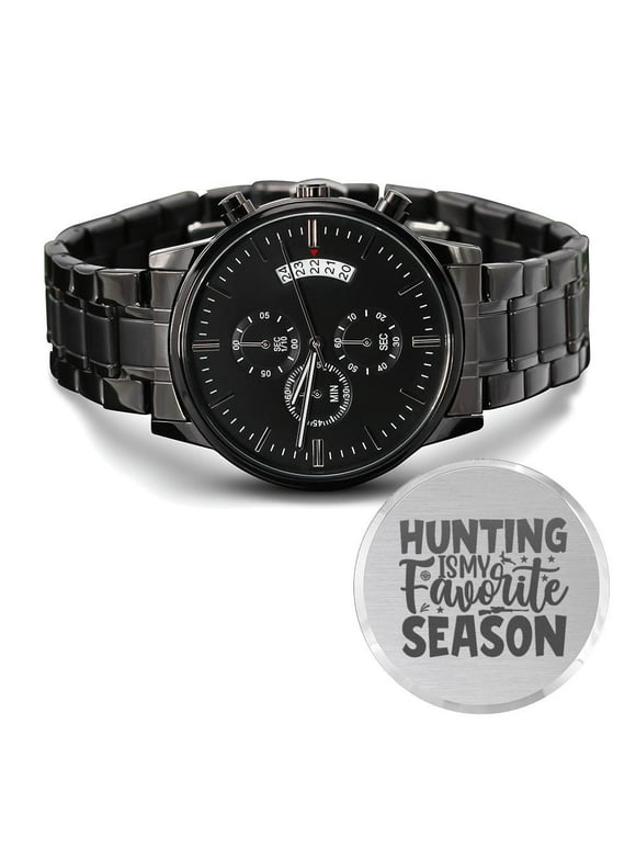 My Favorite Season Engraved For Hunting Hunters Multifunction Men's Watch Stainless Steel W Copper Dial