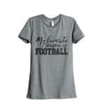 thumbnail image 1 of My Favorite Season Is Football Women's Fashion Relaxed T-Shirt Tee Heather Grey Large, 1 of 3