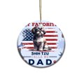 thumbnail image 1 of My Favorite Shih Tzu Calls Me Dad. Happy Father's Day Ceramic Round Ornament Lion Dog Lover Gifts Home Tree Decor - 00005, 1 of 5