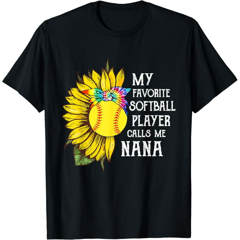 My Favorite Softball Player Calls Me Mom Flower T-Shirt My Favorite Softball Player Calls Me Mom Flower T-Shirt