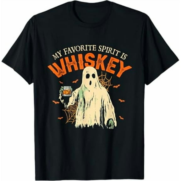 My Favorite Spirit Is Whiskey Funny Ghost Halloween Costume T-Shirt tee