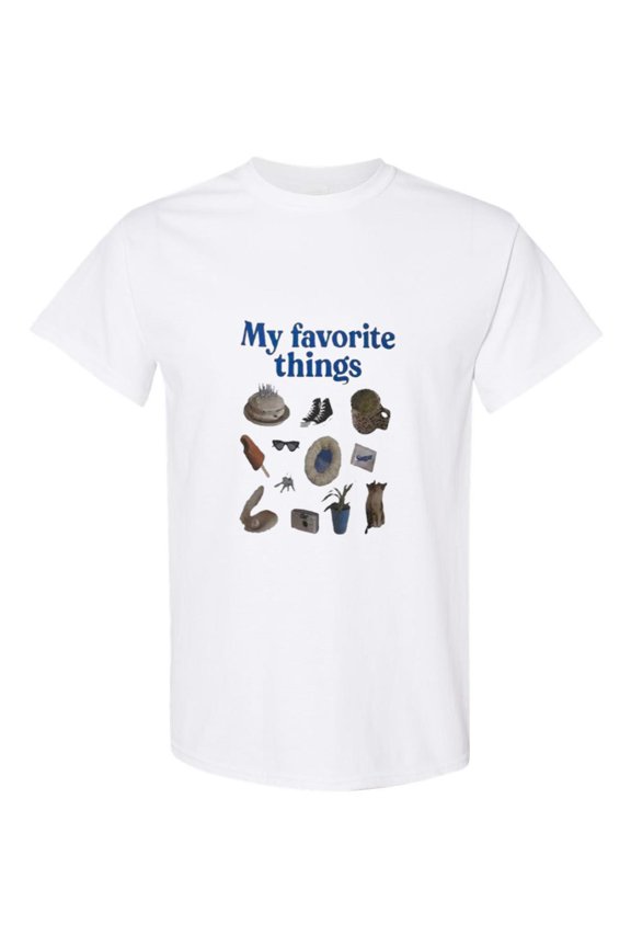 My Favorite Things Graphic Y2K Trendy Ironic Funny Sayings Treat Baby T-Shirt, for men & women, up to size 5XL